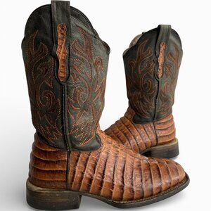 Reywelt Alligator Crocodile Leather Western Cowboy Boots Men's 7.5